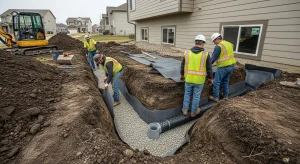 home in Omaha Nebraska with foundation excavation